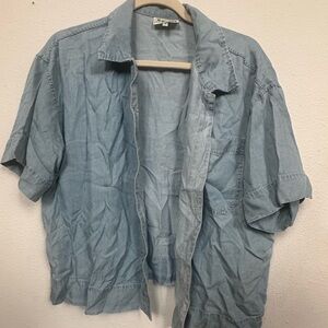 Light Blue Chambray Top